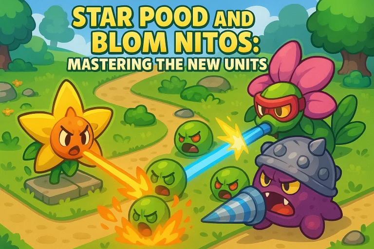 Testing the Two Newest Units in Garden Tower Defense: Star Pood and Blom Nitos